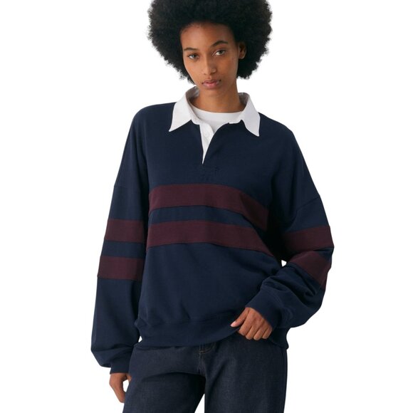 NWT Aritzia TNA Mighty Cotton™ Lomu Polo Longsleeve - Picture 1 of 10